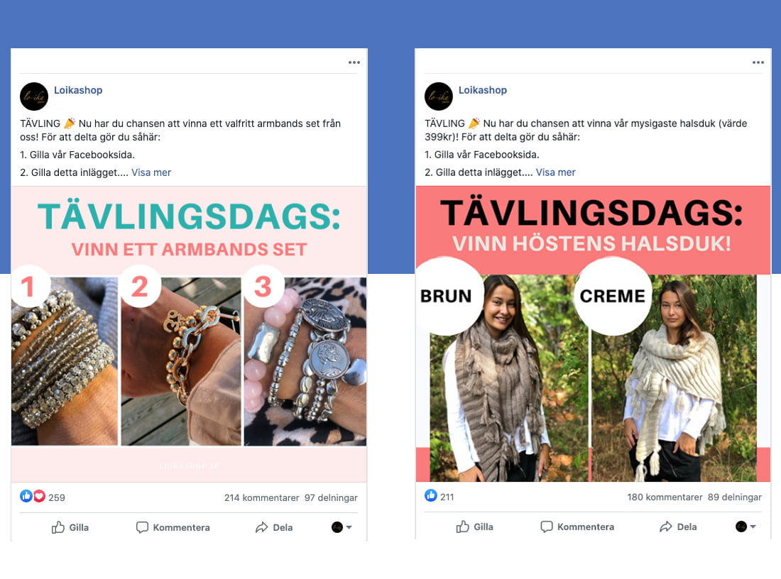 bra tävling på facebook