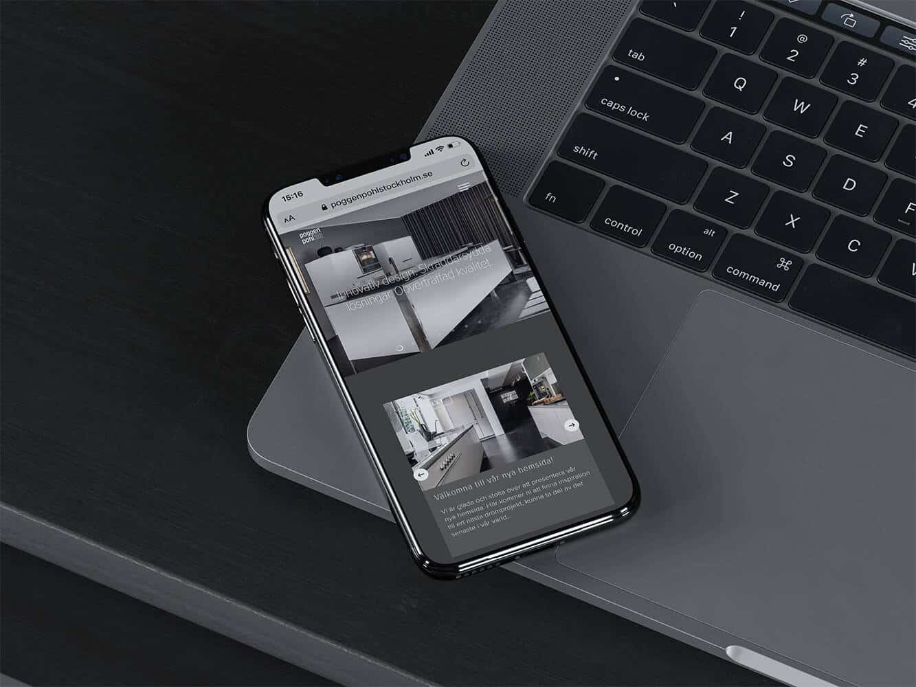 Hemsida för kök i responsive design
